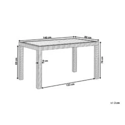 Beliani Tuintafel FOSSANO - Wit Synthetisch Materiaal -Beliani Winkel 7fba642b5ca04480af0de80ff51b8a48