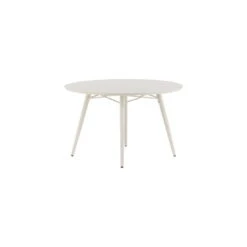 Fjôrd Tuintafel Beige Aluminium - 120x120x75cm - Lina -Beliani Winkel 806ce5fa4b414e0b8cafd8242edeab9d