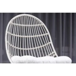 Svea - Ines Outdoor Loungestoel - Wicker - Wit -Beliani Winkel 8097de65d8954537b37a9bf04d775cb4