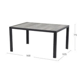 Hartman Tanger Tuintafel 168x105 Cm -Beliani Winkel 81010991 0002