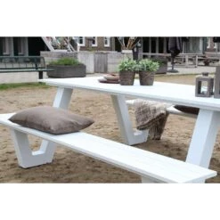 Picknicktafel Breeze - Wit - 20x187x76 Cm -Beliani Winkel 81011543 0400