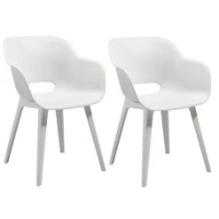 Allibert Tuinstoel Akola - Wit (2 Stuks)