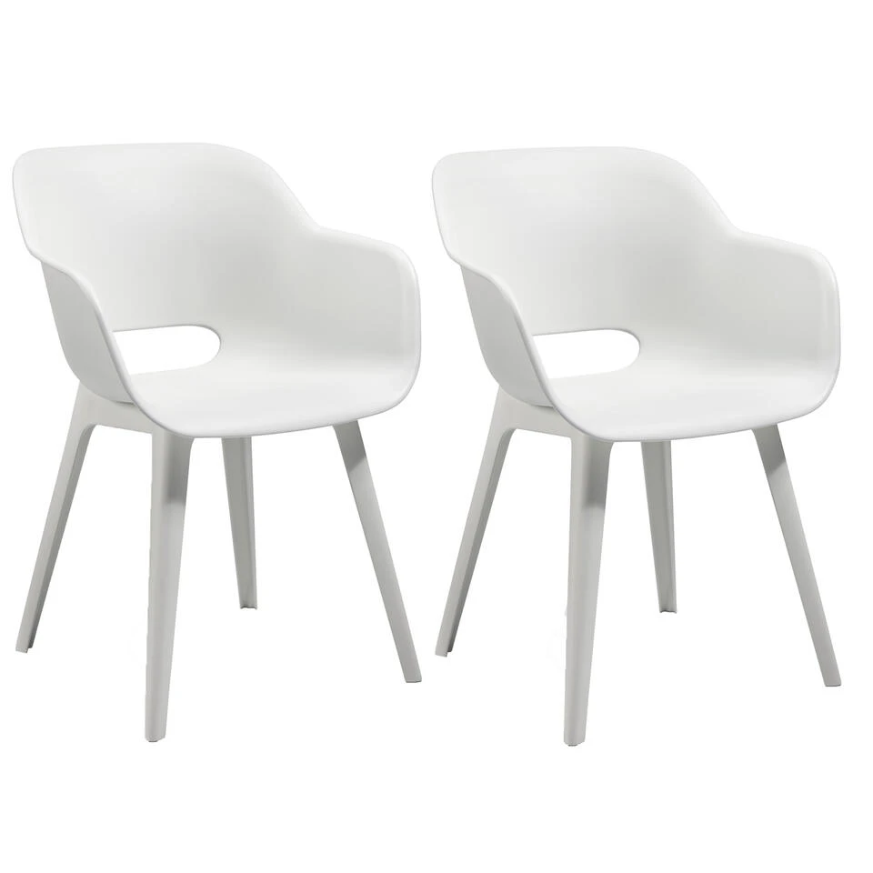 Allibert Tuinstoel Akola - Wit (2 Stuks) 1 Allibert Tuinstoel Akola - Wit (2 Stuks)