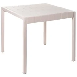 BARTICA - Tuintafel - Beige - 81 X 84 Cm - Synthetisch Materiaal -Beliani Winkel 81365c0226094ef099b47f1615f17fc8