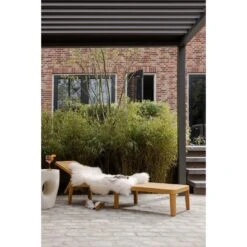 WOOOD Jinte Ligbed Tuin - Kunststof - Geel - 29x55x191 -Beliani Winkel 81f64f0ffc8749fbbfff05c6e130159a