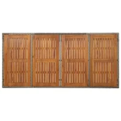 VidaXL - Tuintafel Met Houten Blad - Grijs - Poly Rattan - 190 X 90 X 75 Cm -Beliani Winkel 821979d01d8f4079aaf9ac471309da05