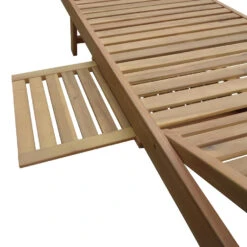 Happy Garden Zonnebaden KANAWA - Bruin - Acacia -Beliani Winkel 821c1bf08ee34bdf984387e78491a752