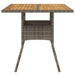 VidaXL - Tuintafel Met Acaciahouten Blad - Grijs - Poly Rattan - 80 X 80 X 75 Cm -Beliani Winkel 8251a80f92ca4eccb3b1ffa7ffb6a0a4