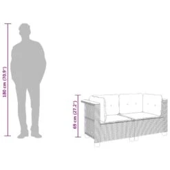 VidaXL - Tuinbank - Grijs - Poly Rattan - 2 Stuks 17 VidaXL - Tuinbank - Grijs - Poly Rattan - 2 Stuks -Beliani Winkel 829026f61dcc4e259713f501b63f2624