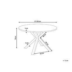 MALETTO - Tuintafel - Grijs - 120 X 120 Cm - Aluminium -Beliani Winkel 8328d433474f4f7f9489eb96d875cf46
