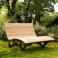 Merkloos HOME DELUXE Golfhouten Ligstoel TAIGA Incl. Kussen Aantal: 1 -Beliani Winkel 83446cb5ce974ae89127217e71c06012 1