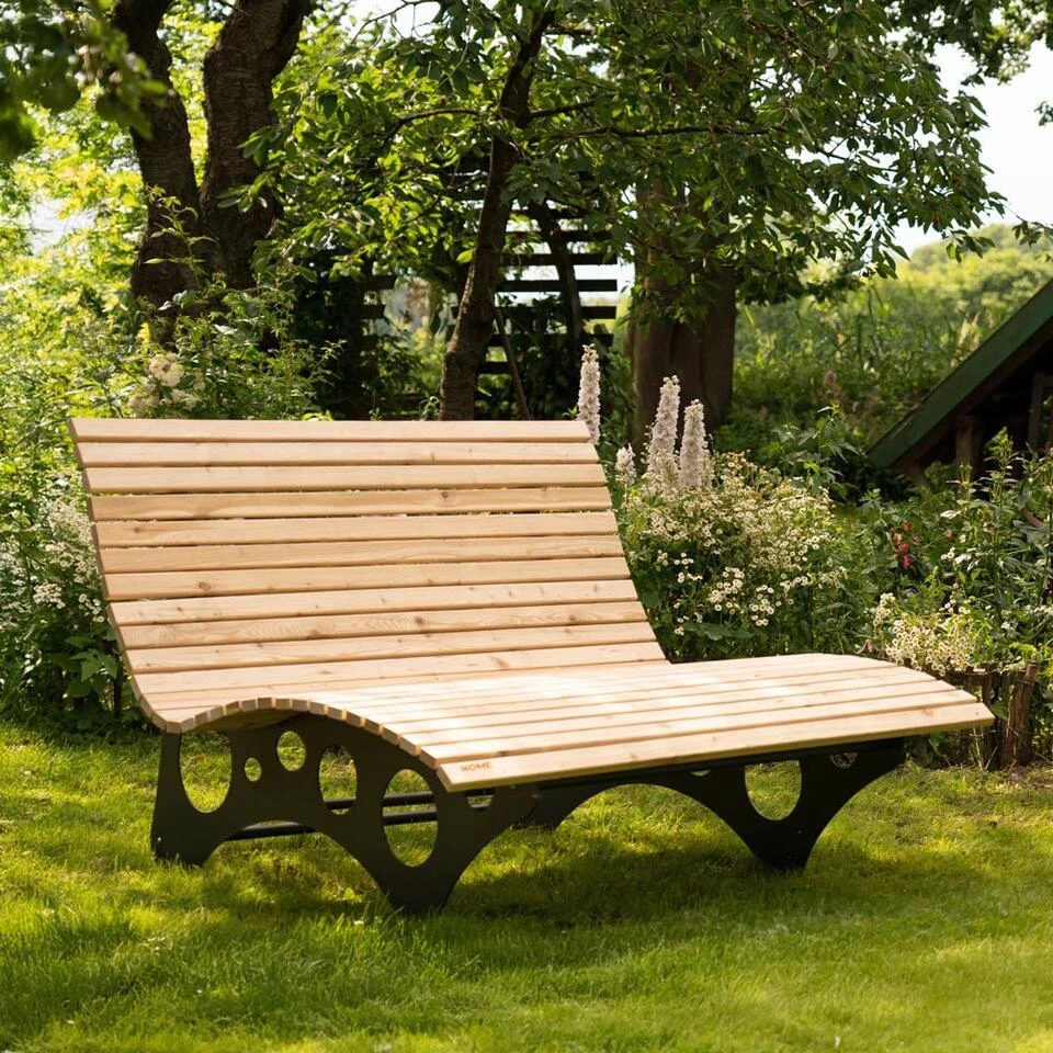 Merkloos HOME DELUXE TAIGA Ligstoel Van Geribbeld Hout 2 Merkloos HOME DELUXE TAIGA Ligstoel Van Geribbeld Hout - Afbeelding 2