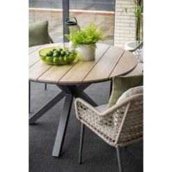 Toledo Dining Fauteuil - Carbon Black - Taupe - Valley Sand -Beliani Winkel 83da210febca42769a0f1c9c153760bd