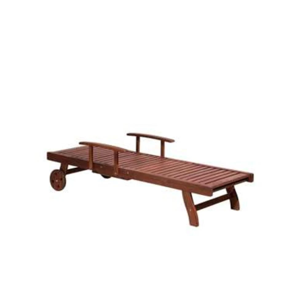 Beliani Tuinligstoel TOSCANA - Blauw Acaciahout 2 Beliani Tuinligstoel TOSCANA - Blauw Acaciahout - Afbeelding 2