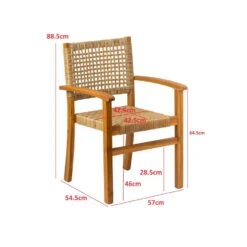 Set Van 2 Tuinstoelen Van Acacia En Touw -Beliani Winkel 86bd171e899e46bdb6d0e64ada4d47b4