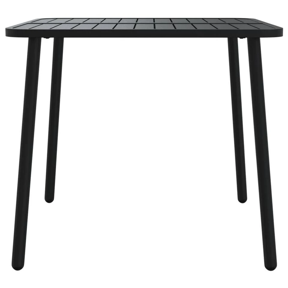 VidaXL - Tuintafel - Antraciet - Staal - 80 X 80 X 71 Cm 4 VidaXL - Tuintafel - Antraciet - Staal - 80 X 80 X 71 Cm - Afbeelding 4