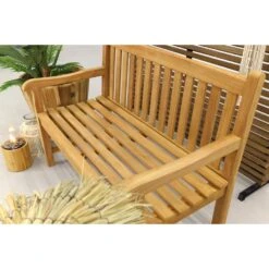 VDG Teak Houten Tuinbank Bison - 120 Cm 22 VDG Teak Houten Tuinbank Bison - 120 Cm -Beliani Winkel 87b22777951a4b709a520978088c2f95