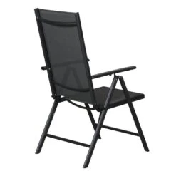 Hioshop Kelly 1 X Tuinstoel- Verstelbare Rug- 7 Posities- Zwart/grijs 8 Hioshop Kelly 1 X Tuinstoel- Verstelbare Rug- 7 Posities- Zwart/grijs -Beliani Winkel 890246cd15fa4d599381e4e1c4cc5fd3