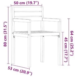 VidaXL - Tuinstoelen - Bruin - Massief Acaciahout - 4 Stuks - 50x53x80 Cm -Beliani Winkel 8909b46042064c42a649ed841b4cda76