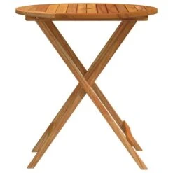 VidaXL - Tuintafel Inklapbaar - Bruin - Massief Eucalyptushout - Ø 60 X 75 Cm -Beliani Winkel 893a5dc69ae24b9f933f549c27e907ef