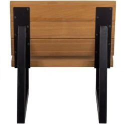 WOOOD Banco Tuinstoel - Hout/Metaal - Nature - 78x68x82 -Beliani Winkel 89968f66e6b5495a9668b3506e45a98e