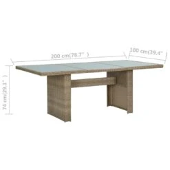 VidaXL - Tuintafel - Bruin - Glas En Poly Rattan - 200x100x74 Cm -Beliani Winkel 8a192f89a1d341049013fdad08a8ba4f