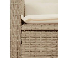 VidaXL - Tuinstoel Verstelbaar Met Kussens - Beige - Poly Rattan - 57x58.5x93 Cm -Beliani Winkel 8a2c4466ff7f422e94d2da3acca18083