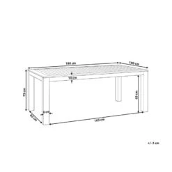 Beliani Eettafel TUSCANIA - Donkere Houtkleur Eucalyptushout 6 Beliani Eettafel TUSCANIA - Donkere Houtkleur Eucalyptushout -Beliani Winkel 8b323dab6b54475f84491888853a89d3