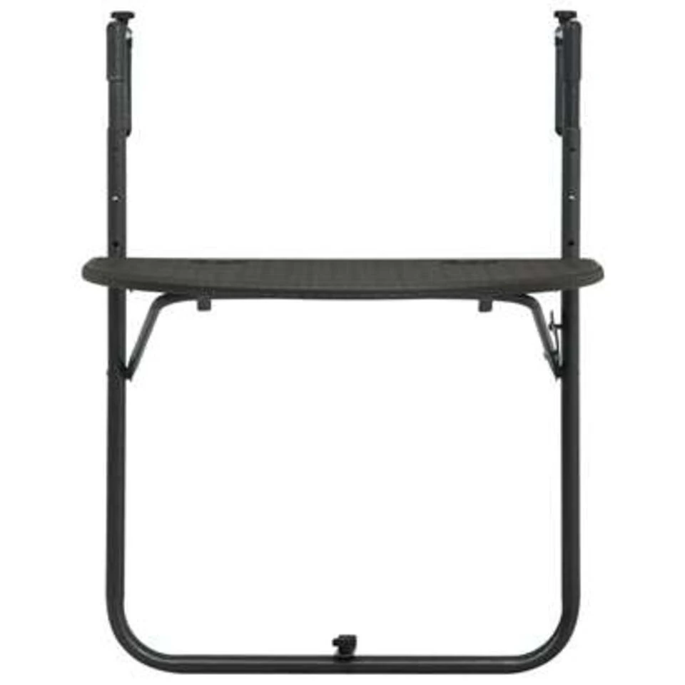 VidaXL Balkontafel Hangend 60x64x83,5 Cm Rattan-look Kunststof Bruin 2 VidaXL Balkontafel Hangend 60x64x83,5 Cm Rattan-look Kunststof Bruin - Afbeelding 2