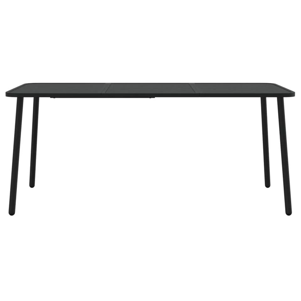 VidaXL - Tuintafel - Antraciet - Staal - 165 X 80 X 71 Cm 3 VidaXL - Tuintafel - Antraciet - Staal - 165 X 80 X 71 Cm - Afbeelding 3