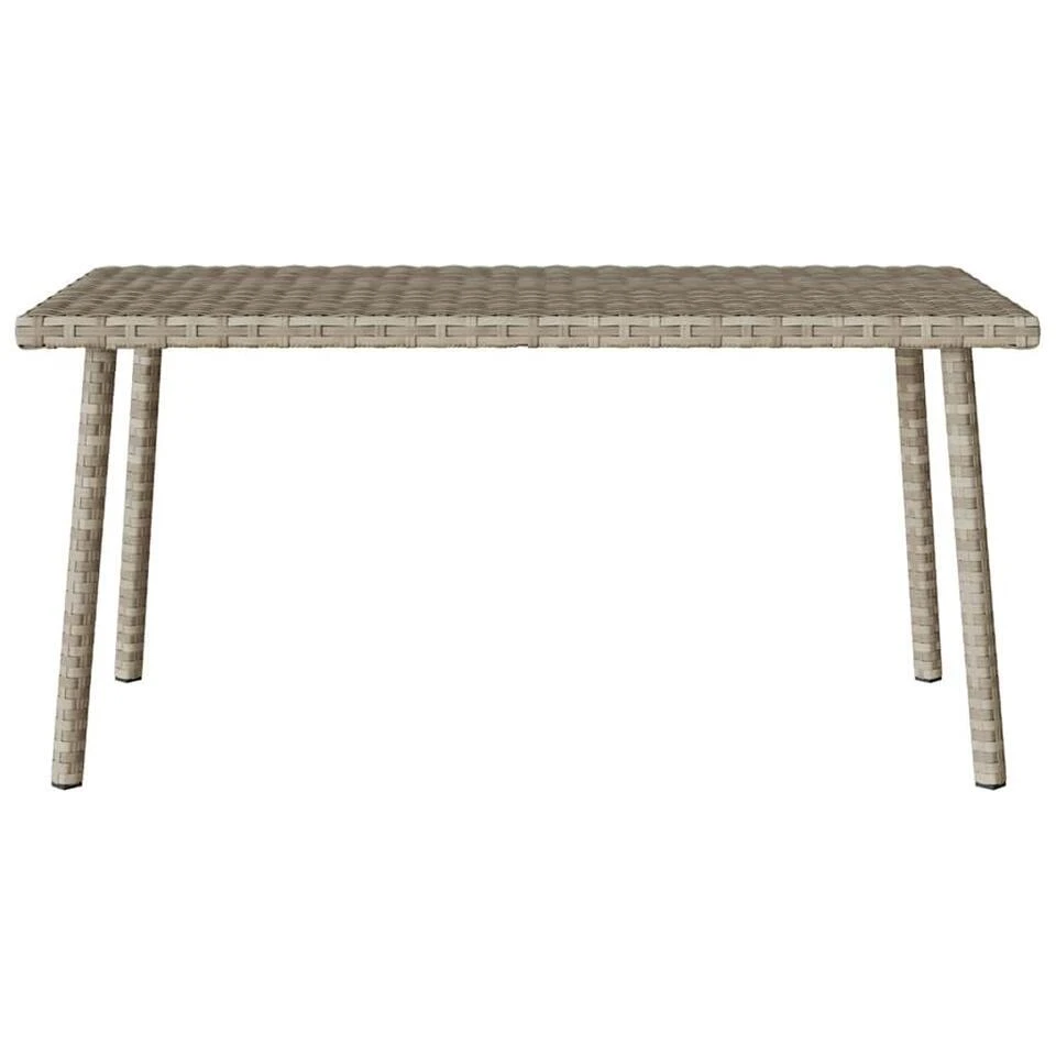 VidaXL - Tuin Salontafel - Grijs - Poly Rattan - 80 X 40 X 37 Cm 5 VidaXL - Tuin Salontafel - Grijs - Poly Rattan - 80 X 40 X 37 Cm - Afbeelding 5
