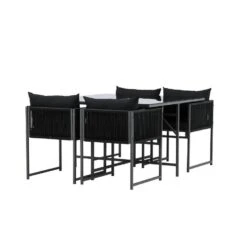 Svea - Isabella Eettafelset - Zwart 11 Svea - Isabella Eettafelset - Zwart -Beliani Winkel 8d180044425e426cb56b3f0b2e51320f