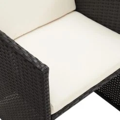 VidaXL - Tuinstoelen - Kussens - Zwart - Poly Rattan - 4 Stuks -Beliani Winkel 8df283645a8946eb89ab9ddc6097d351