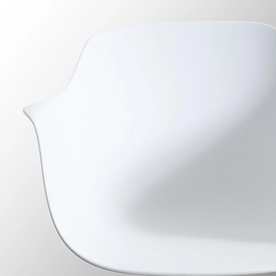 Nolon Noa-Puk Kunststof Wit - Zwart Onderstel 3 Nolon Noa-Puk Kunststof Wit - Zwart Onderstel - Afbeelding 3