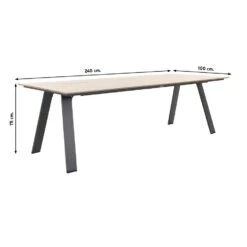 Garden Impressions Nevada Tuintafel 240 X 100 Cm -Beliani Winkel 8ec59794236e4ce9b4e5c947f8ebc7ee