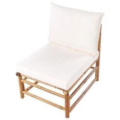 CERRETO - 1-zits Module - Wit - Bamboe -Beliani Winkel 8f162eb7bb6f4fe2b8df4496f30ca7b5