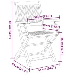 VidaXL - Tuinstoelen - Bruin - Acaciahout - 2 Stuks - Inklapbaar -Beliani Winkel 8f65af9a3ca0471b8c9ca5ed3db1381b