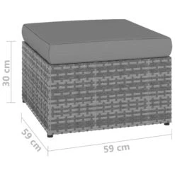 VidaXL - Tuinstoelen - Antraciet - Poly Rattan - Met Voetenbank -Beliani Winkel 8fc543a3a076445e9f805817970e93c8