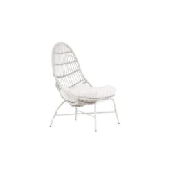 Svea - Ines Outdoor Loungestoel - Wicker - Wit -Beliani Winkel 9064e170ba1a471e9d5d0f7d3c13a146