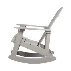 ADIRONDACK - Schommelstoel - Lichtgrijs - Kunsthout -Beliani Winkel 9101a98758e0497a8591f93aa28e3ff3