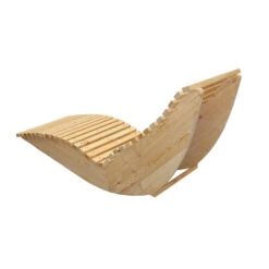 Merkloos HOME DELUXE Wave Houten Ligstoel WOLGA - 60 Cm -Beliani Winkel 915be4fc81234f8d93497473dd3b3fea