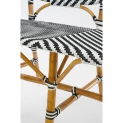 Mica Decorations Mandox Bank - L98 X B60 X H93 Cm - Rotan - Zwart, Wit -Beliani Winkel 91cfc333ab0c4d86ac8df842ff394851