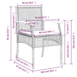 VidaXL - Tuinstoelen - Zwart - Poly Rattan En Acaciahout - 4 Stuks - Met Kussens -Beliani Winkel 91d513d08b6c4f31bcd07c6013774df5
