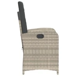 VidaXL - Tuinstoelen Verstelbaar - Grijs - Poly Rattan - 2 Stuks - Met Kussens -Beliani Winkel 91fd1e33e31040559cdd1c2501ab9202