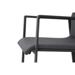 Tuinstoel Stapelbaar Aluminium/textileen Grijs-antraciet Lifestyle Garden -Beliani Winkel 921ca1772a8044269949fa851f5db859