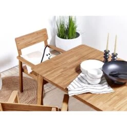 Beliani Eettafel FORNELLI - Lichte Houtkleur Acaciahout -Beliani Winkel 929337dee4404bacaae73b520e7c5732