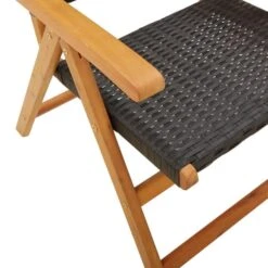 VidaXL - Verstelbare Tuinstoelen - Zwart - Poly Rattan En Hout Zwart - 4 Stuks 17 VidaXL - Verstelbare Tuinstoelen - Zwart - Poly Rattan En Hout Zwart - 4 Stuks -Beliani Winkel 937088bbd9c940259fdfc02c7784fb18