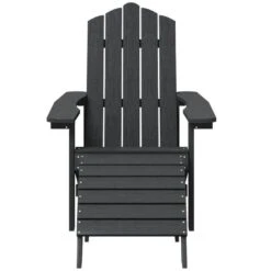VidaXL - Tuinstoel Adirondack - Antraciet - Polyetheen - Met Voetenbank -Beliani Winkel 9523af31778d4aa69640824d06bc2996