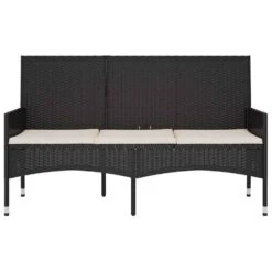 VidaXL - Tuinbank 3-zits - Zwart - Poly Rattan - Met Kussens 11 VidaXL - Tuinbank 3-zits - Zwart - Poly Rattan - Met Kussens -Beliani Winkel 960a039ba4b14d11a3159e8d372a262e