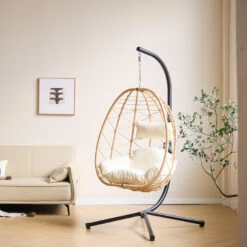 Hangstoel Van Bruin Rotan En Metaal 11 Hangstoel Van Bruin Rotan En Metaal -Beliani Winkel 96e066cce435451391fa2204925ba9cc